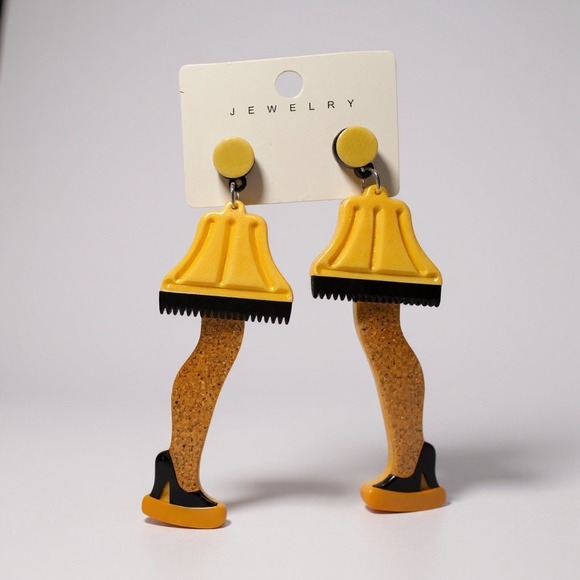 Leg Lamp Earrings A Christmas Story Novelty Dangle Earrings Holiday Gift NEW - Picture 1 of 5